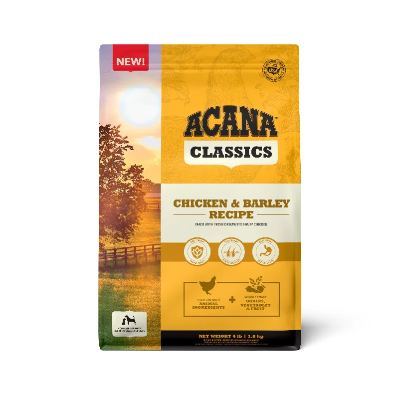 - Food for picky dogsACANA Classics Dry Dog Food Chicken & Barley Recipe 4lb