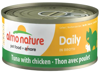    - Weight management cat food  Almo Nature Daily Tuna & Chicken in Broth Canned Cat Food