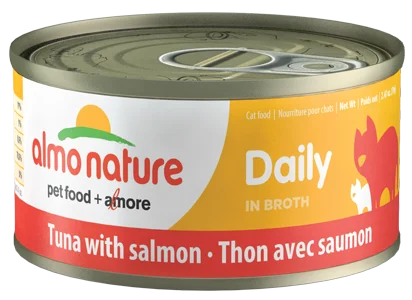  . **Brand-Related**  Almo Nature Daily Tuna & Salmon in Broth Canned Cat Food