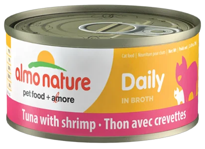    - Kitten food  Almo Nature Daily Tuna & Shrimp in Broth Canned Cat Food