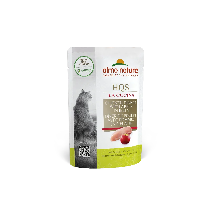    - Cat food for digestive health  Almo Nature La Cucina Chicken & Apple Cat Food Pouch