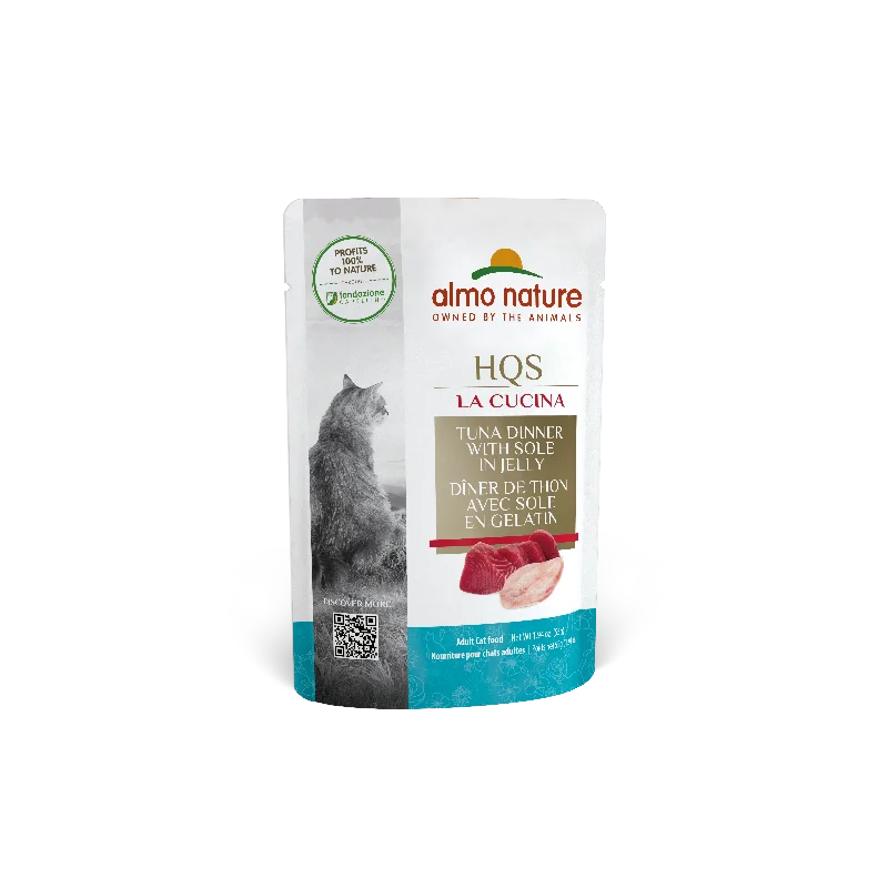    - Cat food for multi-cat households  Almo Nature La Cucina Tuna & Sole Cat Food Pouch