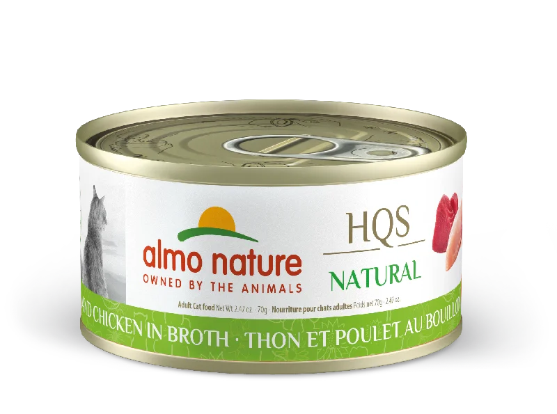    - Hairball control cat food  Almo Nature Natural Tuna & Chicken Canned Cat Food