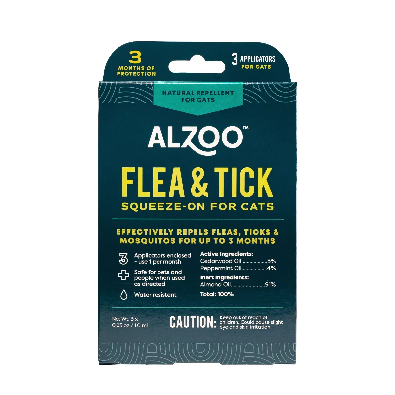    - Digestive care cat food  Alzoo Plant-Based Flea & Tick Squeeze on for Cats