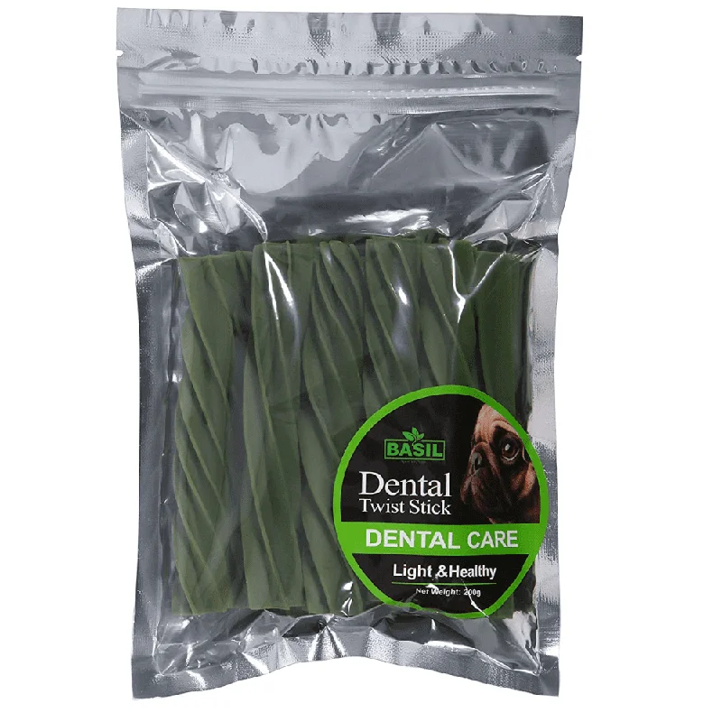 - High protein dog foodBasil Dental Care Stick Chew Dog Treats