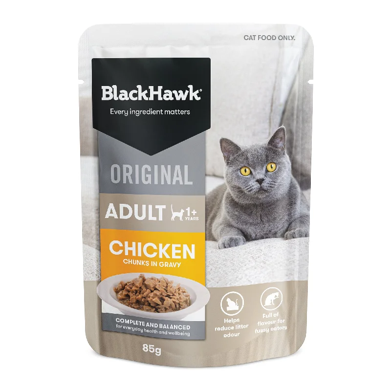    - How is Bricky cat food?  Black Hawk Original Cat Chicken in Gravy Cat Wet Food 85g x 12