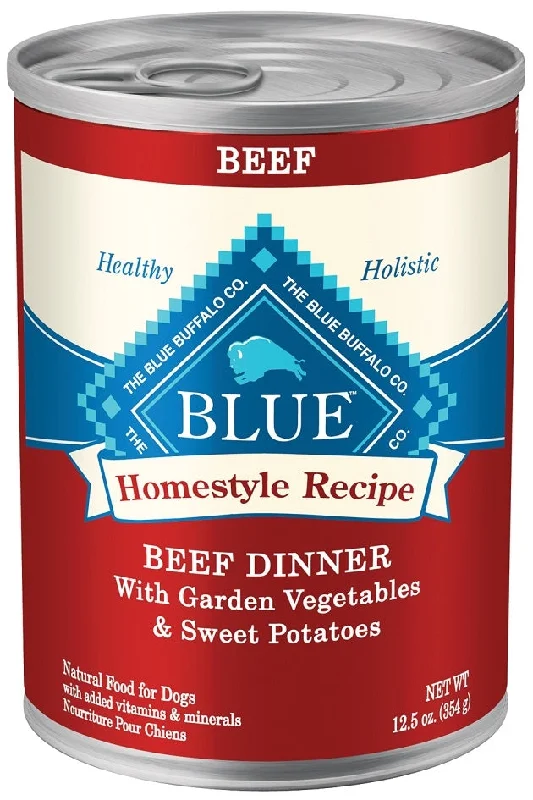 - How is Birgi dog foodBlue Buffalo Homestyle Beef Dinner with Garden Vegetables and Sweet Potatoes Canned Dog Food