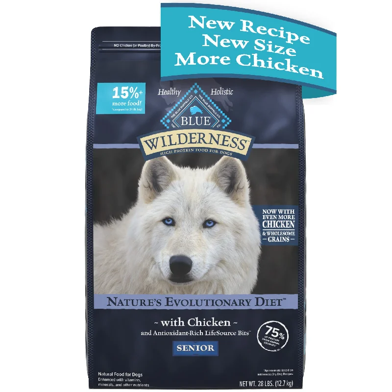 - Dog food improves immunityBlue Buffalo Wilderness High Protein Natural Senior Dry Dog Food plus Wholesome Grains, Chicken 28 lb. bag