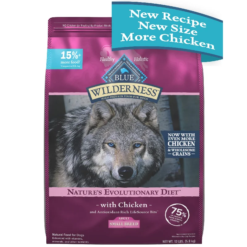 - The effect of dog food on hairBlue Buffalo Wilderness High Protein Natural Small Breed Adult Dry Dog Food plus Wholesome Grains, Chicken 13 lb. bag