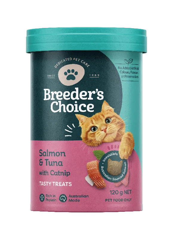 Cat FoodBreeder's Choice Cat Treats Salmon & Tuna with Catnip 120g