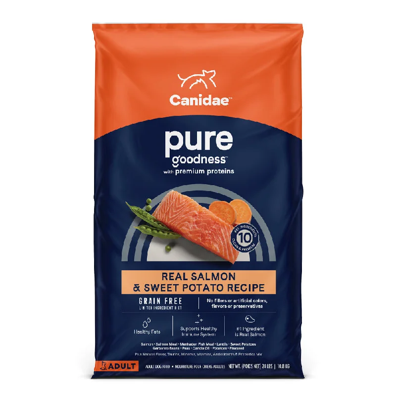 - Hypoallergenic dog foodCanidae Grain Free PURE Salmon & Sweet Potato Recipe Dry Dog Food