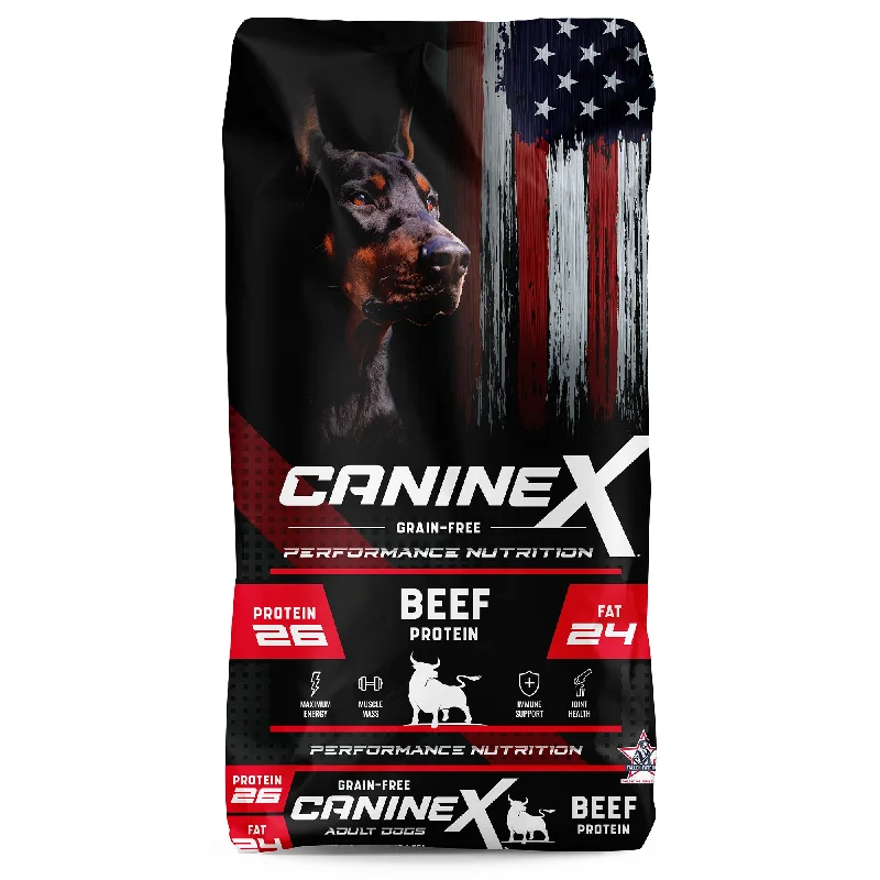  -Chicken-flavored dog foodCanineX Beef Protein Grain-Free Dry Dog Food 40 lb