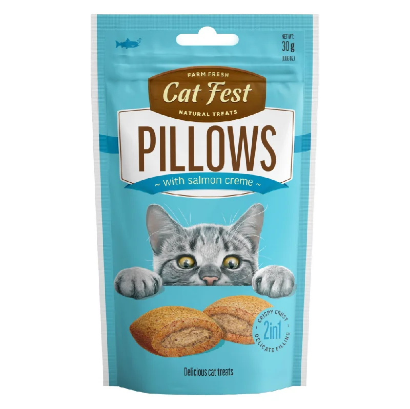    - Cat food nutritional analysis  Catfest Pillows with Salmon Cream Cat Treats