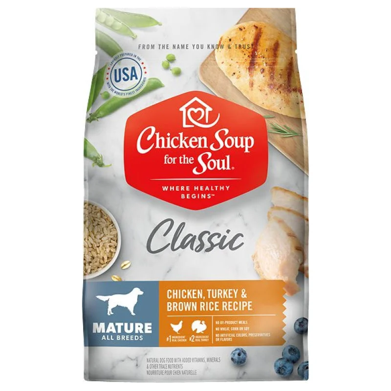 - Dog food online shopping recommendationChicken Soup For The Soul Mature Recipe with Chicken, Turkey & Brown Rice Dry Dog Food