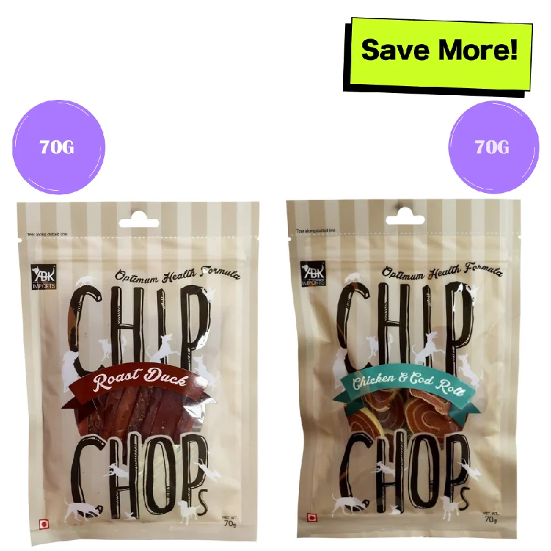 - The effect of dog food on dental healthChip Chops Chicken & Codfish Rolls and Roast Duck Strips Dog Treats Combo