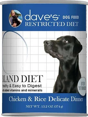 - Food for small dogsDave's Restricted Diet Chicken & Rice Bland Canned Dog Food