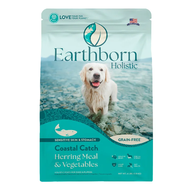 - Special food for puppiesEarthborn Holistic Coastal Catch Herring Meal & Vegetables Grain-Free Dry Dog Food 4 lb