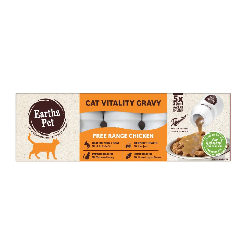    - Cat food for pregnant and nursing cats  Earthz Pet Cat Vitality Gravy Chicken 30ml x 5