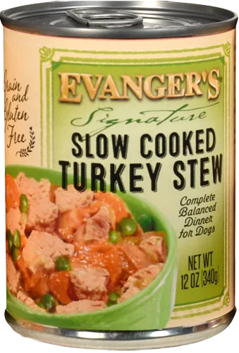 - Dog food helps the digestive systemEvanger's Signature Series Slow Cooked Turkey Stew Canned Dog Food