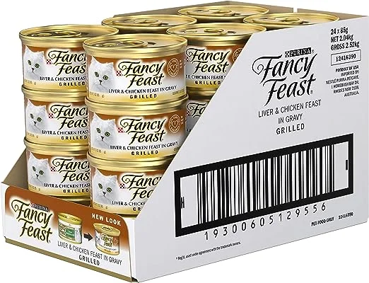    - Cat food nutritional analysis  Fancy Feast Grilled Liver & Chicken Feast in Gravy Wet CatFood 85g x 24