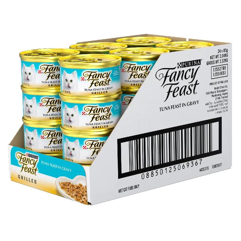  . **Ingredient-Related**  Fancy Feast Grilled Tuna Feast in Gravy Wet Cat Food 85g x 24