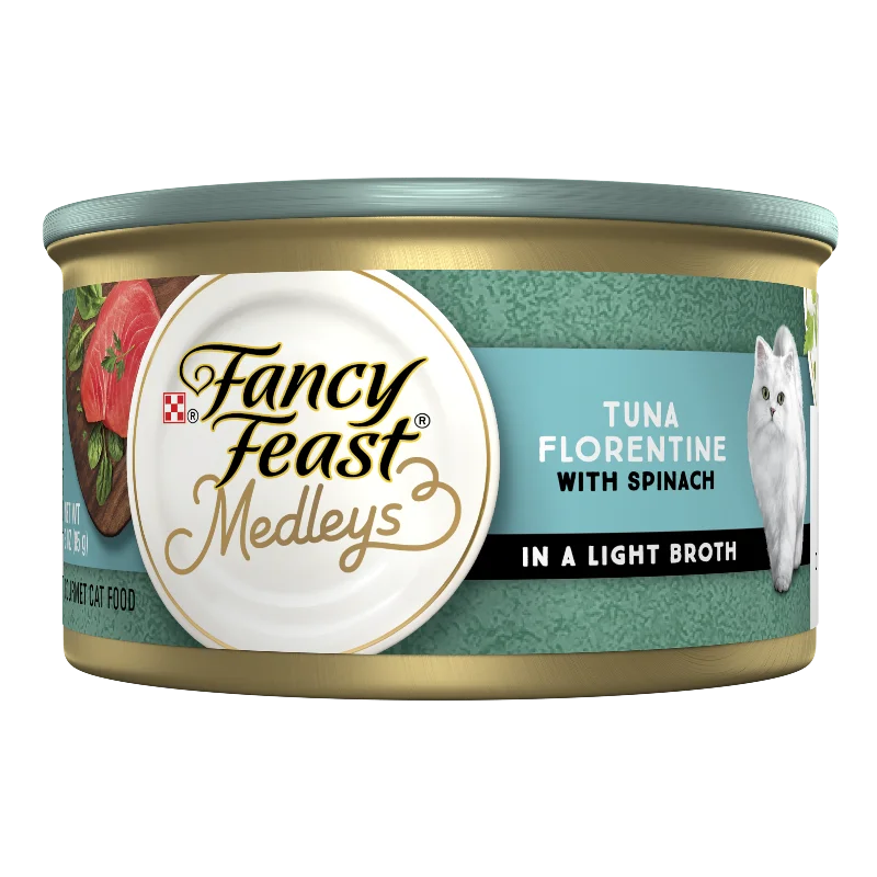    - Senior cat food  Fancy Feast Medleys Tuna Florentine With Garden Greens Adult Wet Cat Food 85g x 24