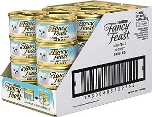    - Cat food for spayed/neutered cats  Fancy Feast Tuna Feast In Gravy Grilled Adult Wet Cat Food 85g x 24