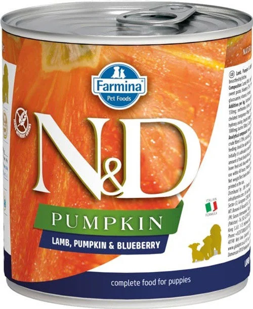 - Special food for puppiesFarmina Natural & Delicious LAMB, PUMPKIN & BLUEBERRY PUPPY 6/10 oz. Cans