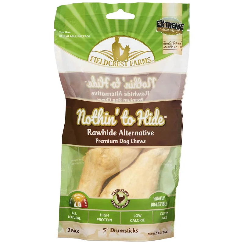 - High protein dog foodFieldcrest Nothin’ to Hide Drumsticks Chicken Dog Chew