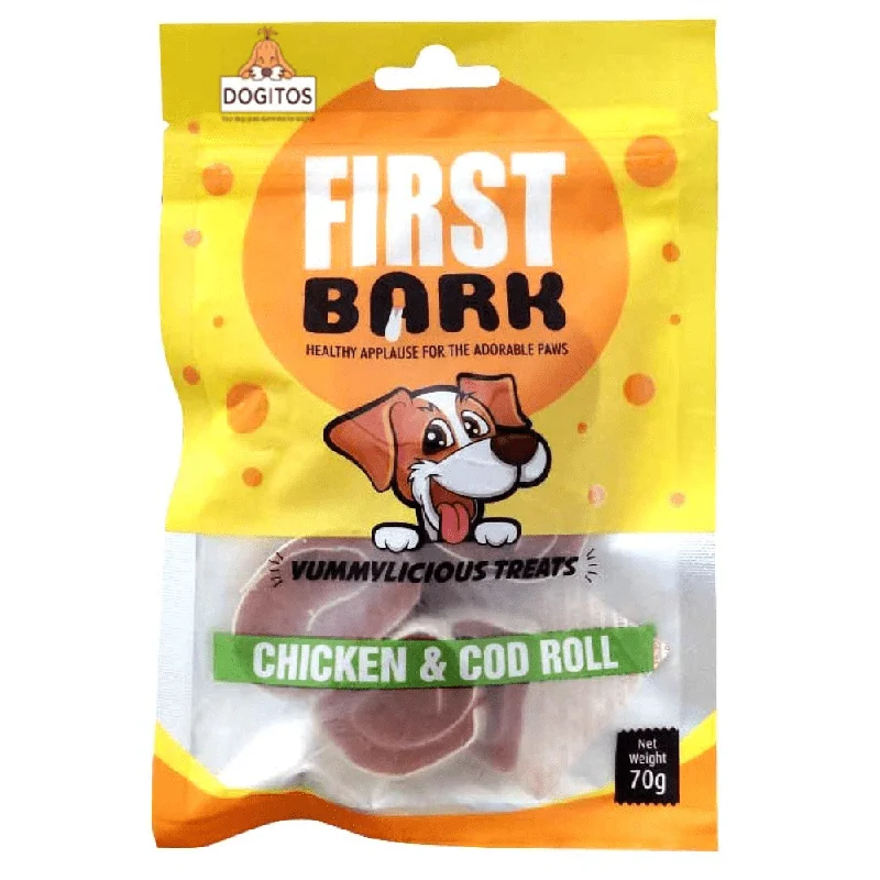 - Dog food discountsFirst Bark Chicken Cod Roll Dog Treats