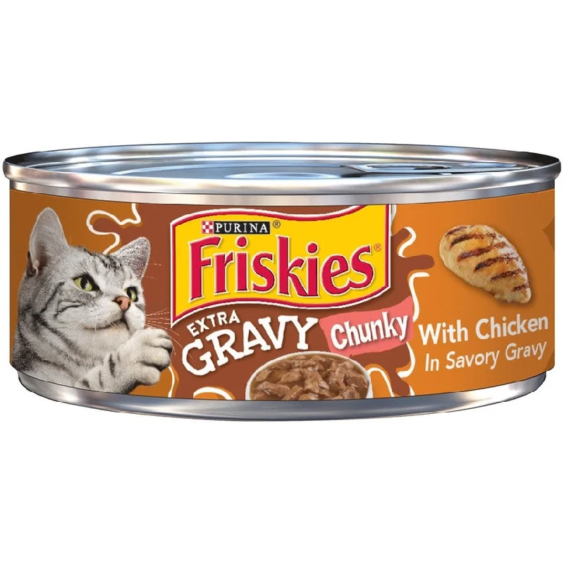    - Cat food for picky eaters  Friskies Extra Gravy Chunky with Chicken in Savory Gravy Canned Cat Food