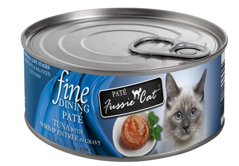    - Cat food nutritional analysis  Fussie Cat Fine Dining Pate Tuna & Shrimp Cat Food Can