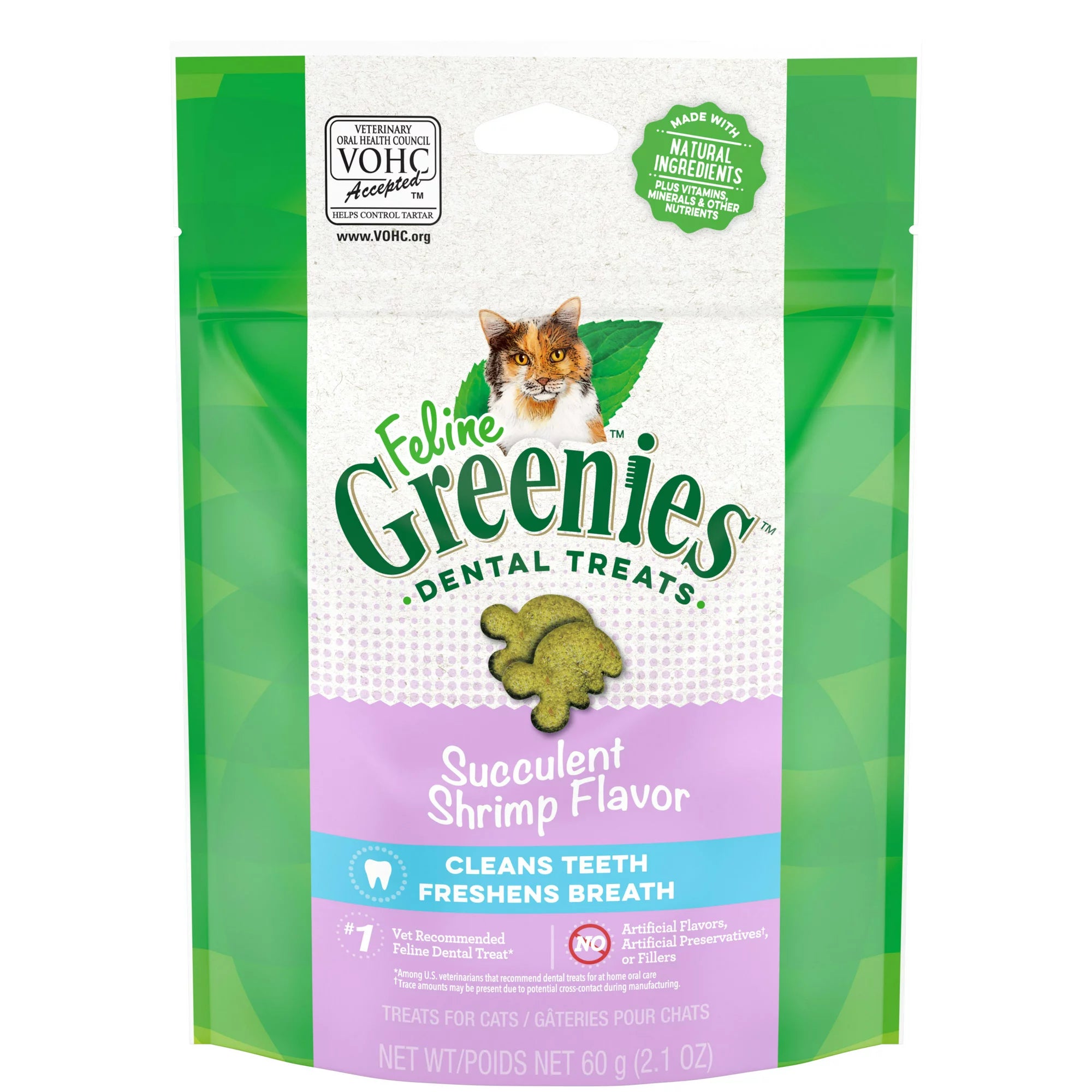  . **Ingredient-Related**  Greenies Succulent Shrimp Dental Cat Treats