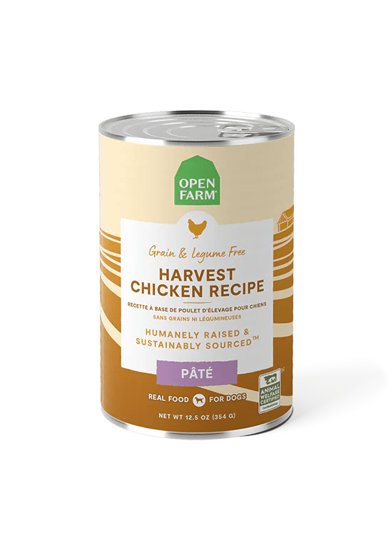  -High-fiber dog foodHarvest Chicken Pâté - Wet Dog Food - Open Farm