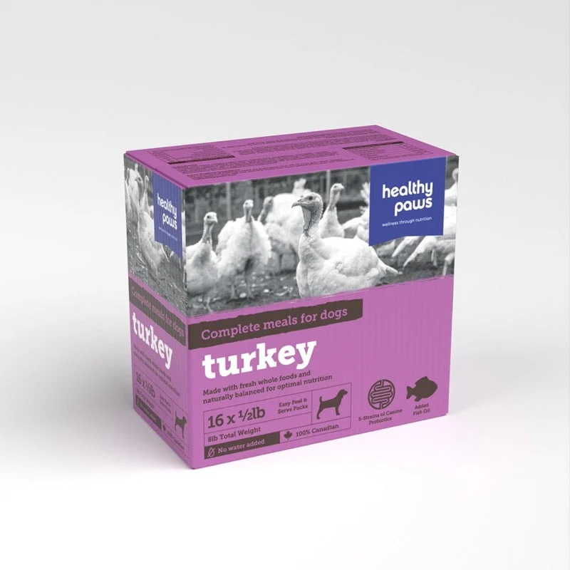 - Dog food for pregnancy and lactationHealthy Paws Raw - Complete Turkey Dinners