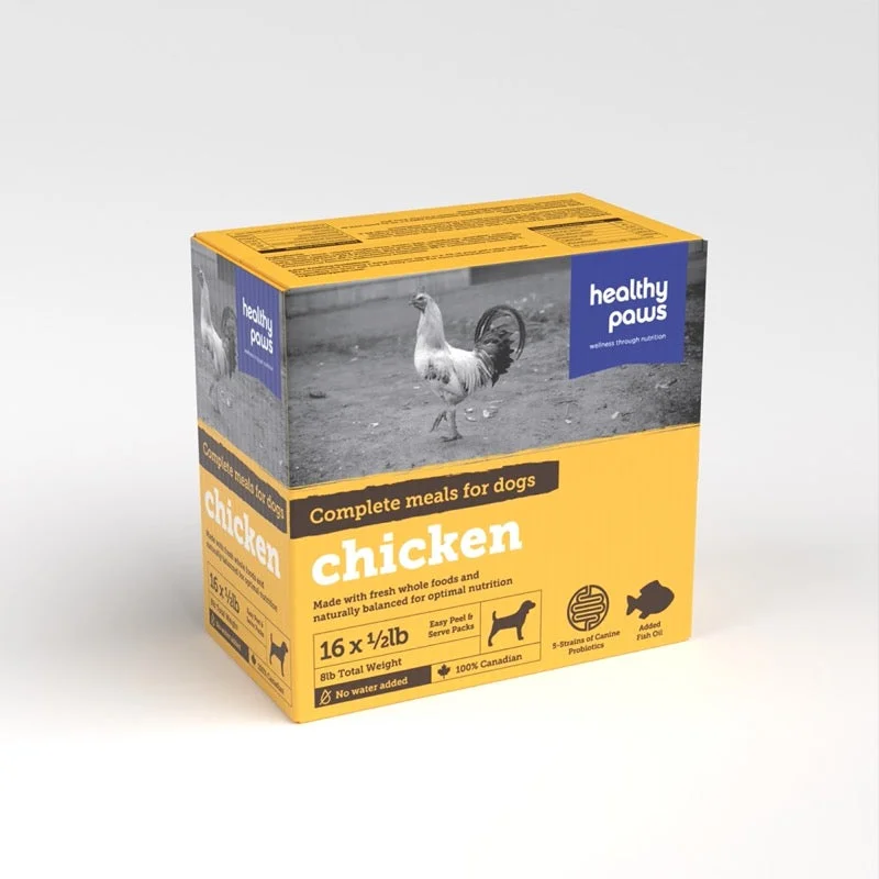 - Dog food helps the digestive systemHealthy Paws Raw - Complete Chicken Dinner