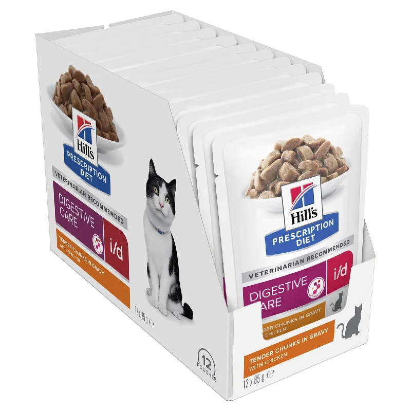  . **Health and Nutrition**  Hill's Prescription Diet i/d Digestive Cat Food Pouches 85g x 12