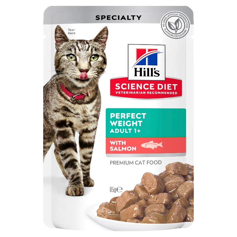    - Royal Canin cat food recommendations  Hill's Science Diet Adult Perfect Weight Salmon Pouch Cat Food 85g x 12