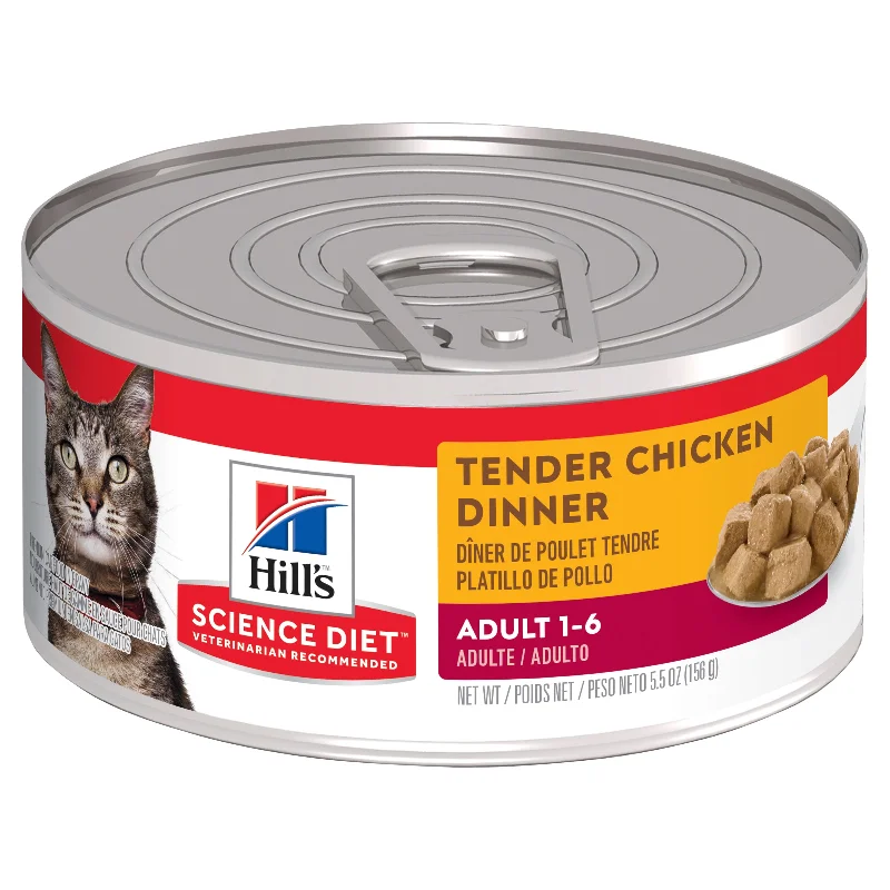    - Cat food for digestive health  Hill's Science Diet Adult Tender Chicken Dinner Canned Cat Food 156g x 24