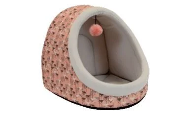    - Natural ingredient cat food  Hooded Cat Bed with Play Toy