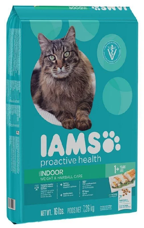    - Natural ingredient cat food  Iams ProActive Health Indoor Weight and Hairball Care Recipe Dry Cat Food