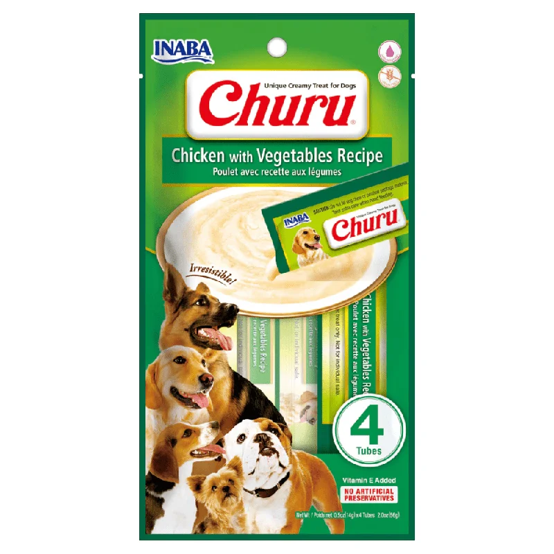 - Food for picky dogsINABA Churu Chicken with Vegetable Flavour Dog Treats