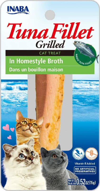    - High-protein cat food  Inaba Tuna Fillet in Homestyle Broth Cat Treat