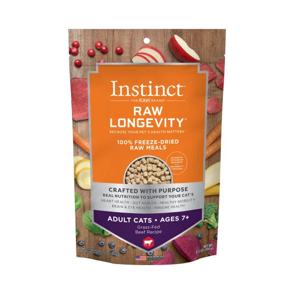    - Where to buy imported cat food  Instinct Longevity 100% Freeze Dried Raw Meals Grass-Fed Beef Recipe For 7+ Adult Cats