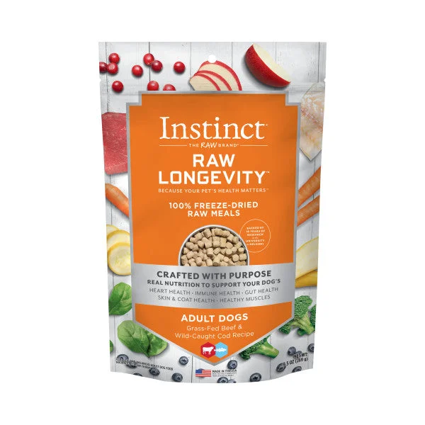 - Dog food for pregnancy and lactationInstinct Longevity 100% Freeze Dried Raw Meals Grass-Fed Beef & Wild-Caught Cod Recipe For Adult Dogs