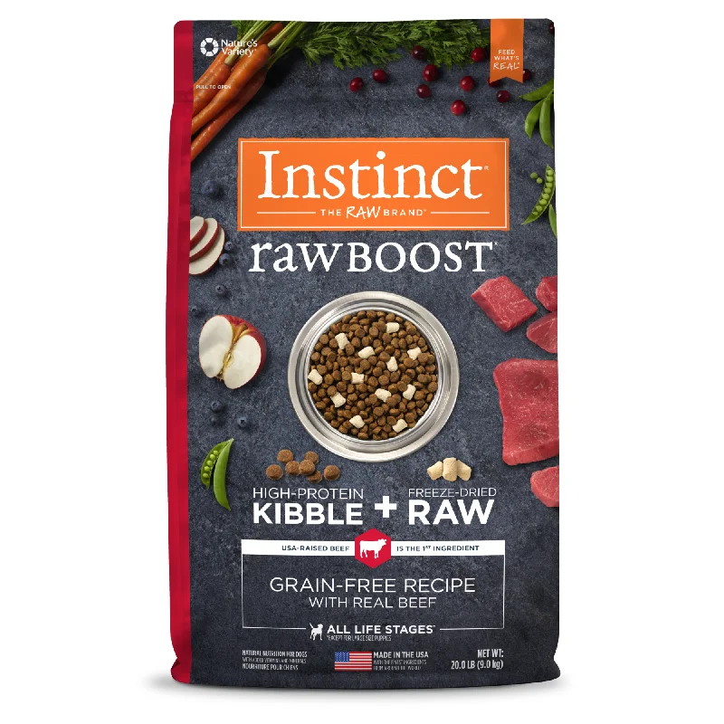 - Food for large dogsInstinct Raw Boost Beef Dry Dog Food, 20 lb. Bag