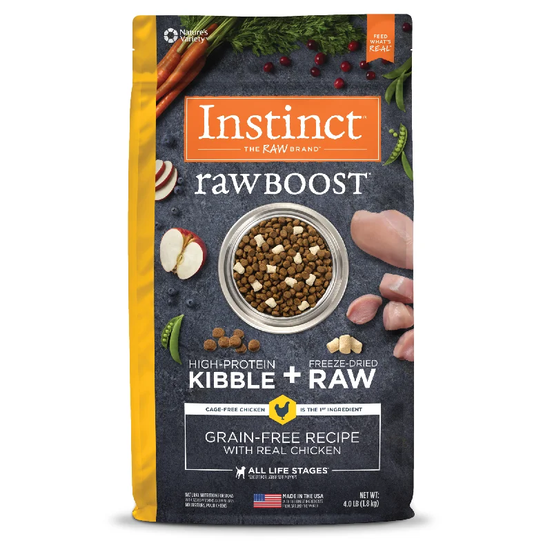 - Tear stain dog foodInstinct Raw Boost Chicken Dry Dog Food, 4 lb. Bag