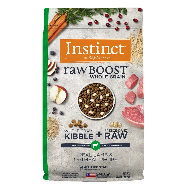 - Food for picky dogsInstinct Raw Boost Whole Grain Lamb & Oatmeal Dry Dog Food, 20 lb. Bag