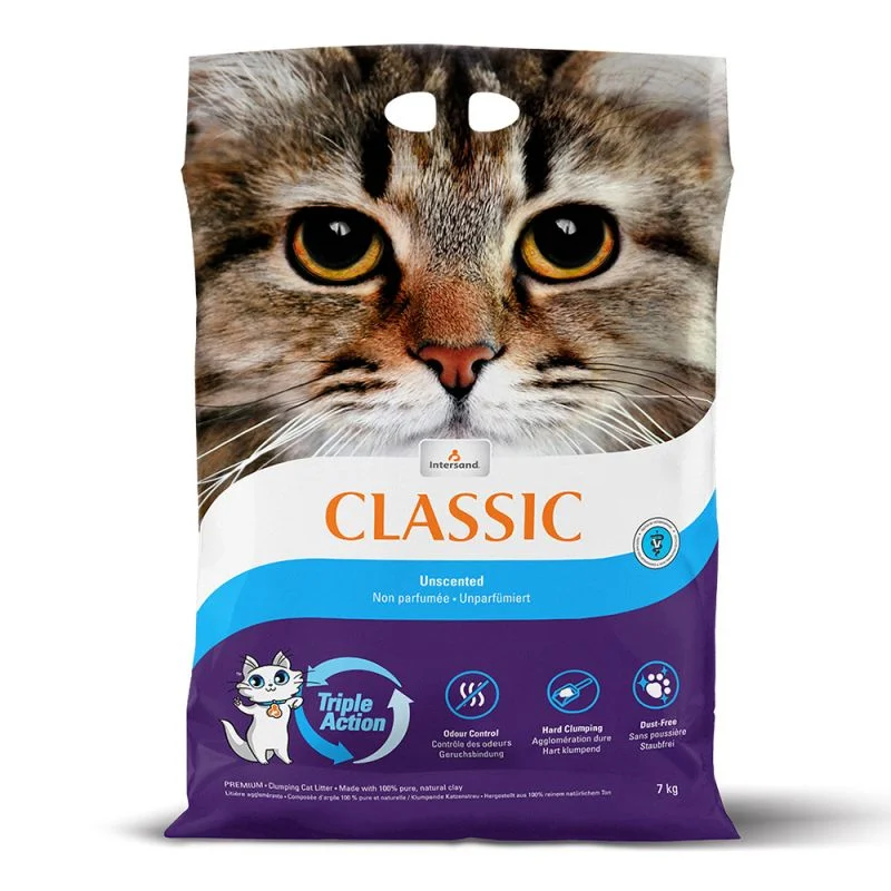    - Affordable cat food with good quality  Intersand Classic Unscented Scoopable Clumping Cat Litter