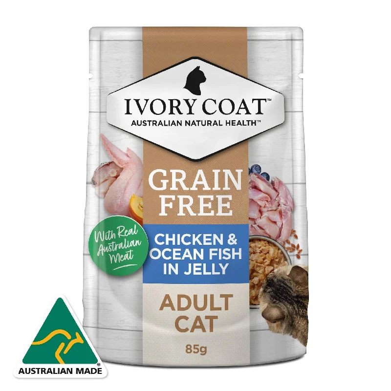    - Wholesale cat food prices  Ivory Coat Grain Free Adult Chicken Fish Jelly Cat Wet Food 85g x 12